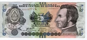 Billete Honduras 5 Lempira 2016 P98c - Imagen 1 de 2