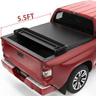 OEDRO 5.5ft Soft Tonneau Cover Quad 4-Fold for 2014-2021 Toyota Tundra Truck Bed