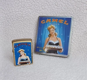 Camel Cigarette Zippo Lighter "Pleasure To Burn" Lady & Stars Unfired & RJR Tin - Picture 1 of 24