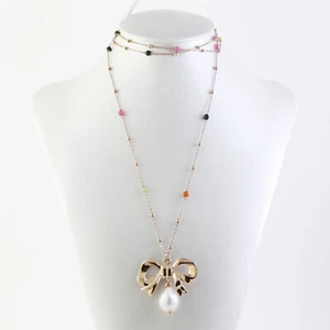 Vanto Schmuck Halskette 925 Silber Rosé und Steine mit Schleife - Bild 1 von 5
