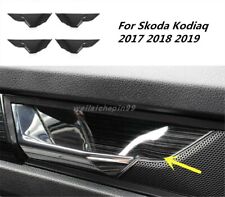 Black titanium Car Interior door bowl Decorative trim For Skoda Kodiaq 2017-2019