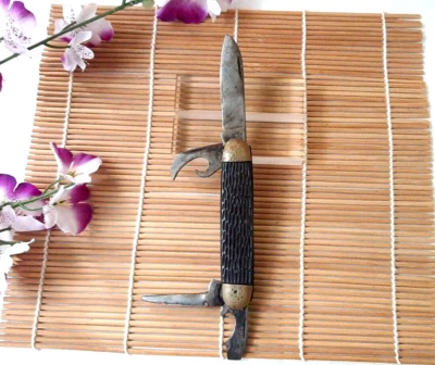 NAVAJA DE BOLSILLO MULTIHERRAMIENTA ULSTER BONE VINTAGE Foto 1 de 4