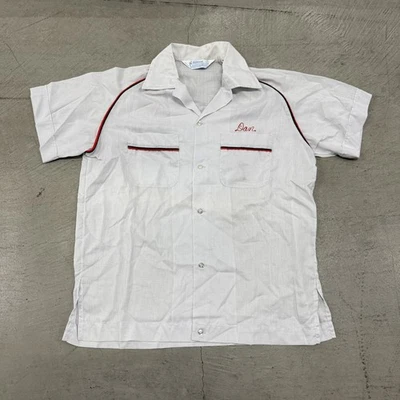 Vintage 70s Retro Hilton Budweiser Bowling Shirt Mens Size Medium Chain Stitch - Image 1 of 4