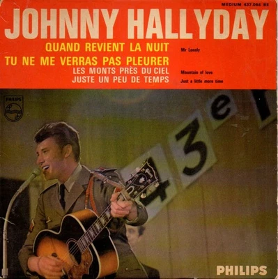 disque vinyle 45 tours EP Johnny Hallyday  Quand revient la nuit - Photo 1/3