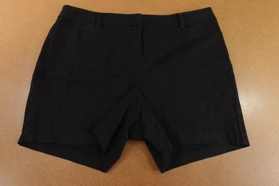 Lane Bryant женщин размер 12 черный хлопок смесь 6» внутренний шов Chino шорты новый - Изображение 1 из 4