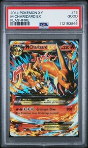 2014 POKEMON XY FLASHFIRE 13 M CHARIZARD EX PSA 2 LOW POP - Picture 1 of 5