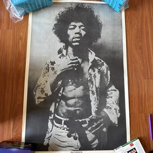 Jimi Hendrix Rock poster vintage bianco e nero - Foto 1 di 16