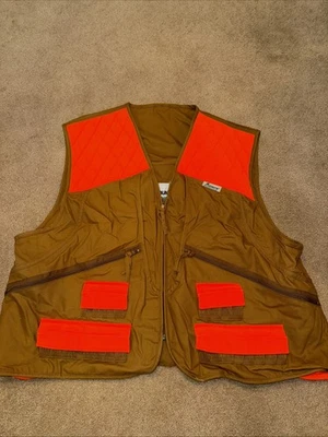 Mount'N Prairie Hunting Vest 3XL Game Pouch Blaze Orange Pockets Zip Bullet Slot - Image 1 of 4