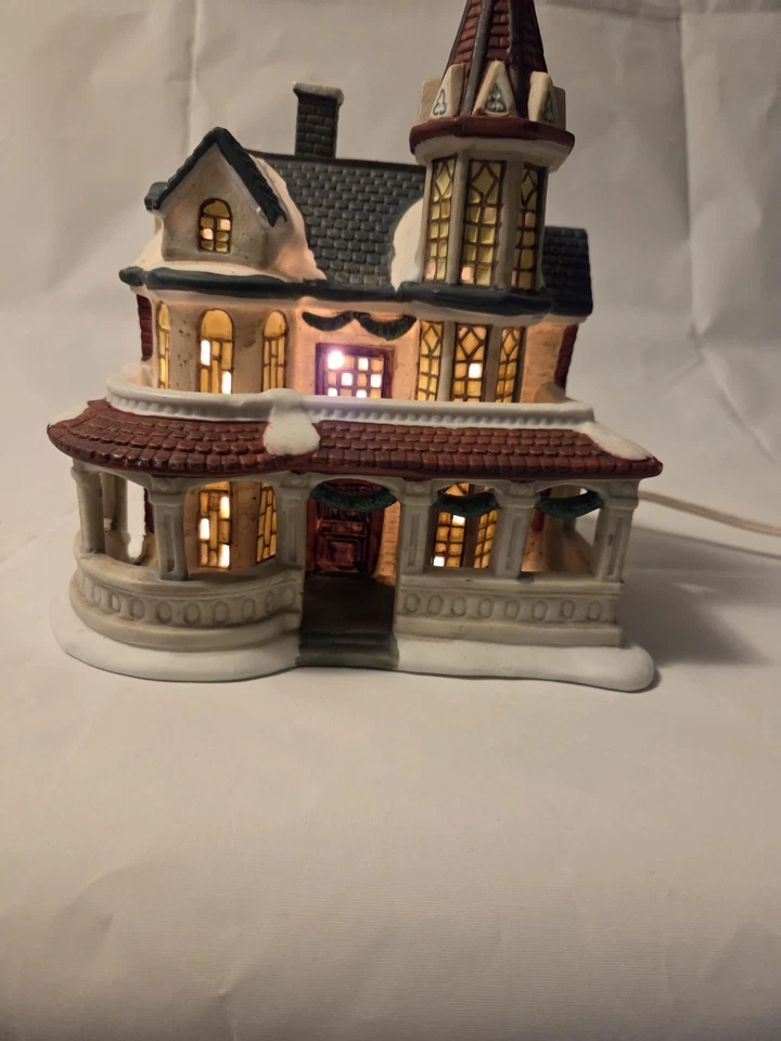 Lighted Christmas House Ornament By Santa's Work Bench Collection - Image 1 of 4