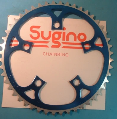 Plato de aleación Sugino Japón 48Tx 110BCD azul BMX/carretera/MTB -NUEVO/NOS 5 a 9 velocidades- Foto 1 de 4