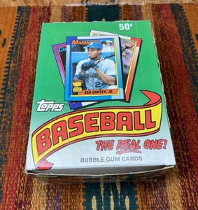 1990 Topps Baseball Cards Box New – 36 Sealed Packs – Real One Bubble Gum Cards - Picture 1 of 10