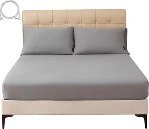 Grounding Sheets Queen Size 90% Cotton + 10% Silver Fiber Earthing Fitted Sheets - Picture 1 of 7