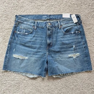 Old Navy Womens High-rise Slouchy Straight Shorts – Blue – Size 28 - Picture 1 of 4