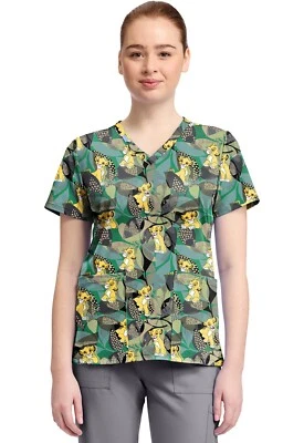 Tooniforms Cherokee Licensed V-Neck Print Top TF796 LKTR Tropical Roar - Image 1 of 4