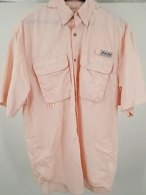 Bimini Bay Outfitters LTD Men’s Short Sleeve Button Down Fishing Shirt  Pink Med - Image 1 of 4