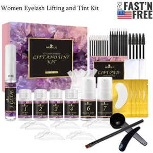 DIY Women Eyelash Lifting & Tint Kit Semi-Permanent Brow Lift Lashes Lamination - Picture 1 of 14