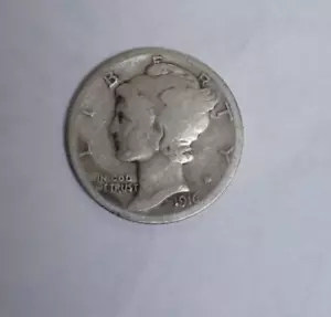 Moneda de diez centavos Mercury: 1916 Philadelphia Mint - plata- (1030-05) - Imagen 1 de 4
