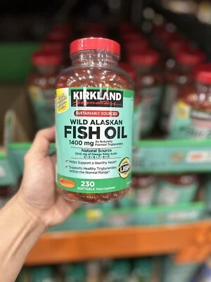 Kirkland Signature Wild Alaskan Fish Oil 1400 mg, 230ct 🎁 Foto 1 de 2