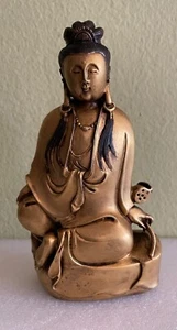 Antico Buddha in bronzo Tibet - Foto 1 di 11
