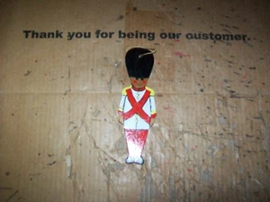 Vintage Unbranded 1971 Wooden Soldier Christmas Ornament Handmade - Picture 1 of 3