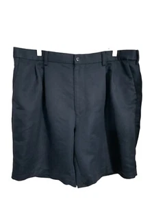 Roundtree & Yorke Men's Shorts 40 x 9 Chino blue Pleated Easy Care 9" Inseam - Picture 1 of 6