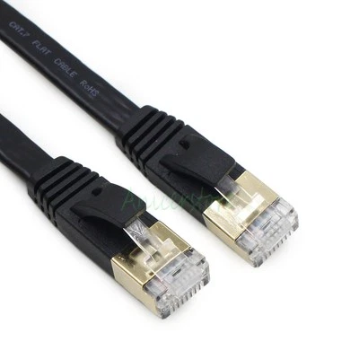 1M 3ft CAT7 RJ45 Ethernet Network LAN Internet Cable Flat UTP Patch Router Modem - Image 1 of 3
