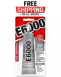 Industrial Strength E6000 Adhesive Clear Eclectic Glue Multi-Purpose, Gel, 2 Oz. - Picture 1 of 4