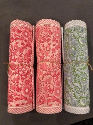 NEW Pottery Barn Keaton Placemats Set of 4 Paisley Block Print Quilted Floral - Image 1 of 4