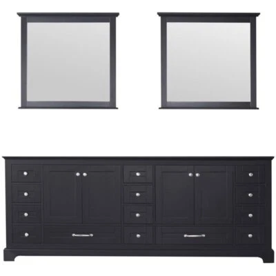 Lexora Home Dukes 84" Tocador Doble con Espejos en Espresso Foto 1 de 4