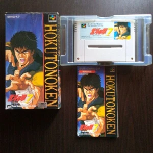 HOKUTO NO KEN 7 Puño de Estrella del Norte SFC Super Famicom Lucha con Caja Manual - Imagen 1 de 12