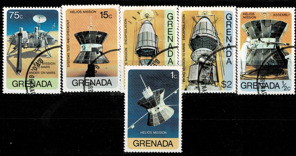 GRANADA 1976 VIKINGOS Y HELIOS MISIONES ESPACIALES USADAS Foto 1 de 1