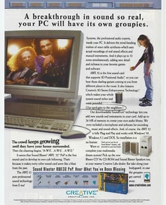 Vintage/Retro Creative Sound Blaster AWE32 PnP Sound Card Print Ad Promo 1996 - Picture 1 of 2