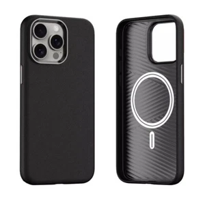 Funda de cuero de lujo para teléfono Mag magnética cubierta segura para iPhone 16 15 14 13 Pro Max - Imagen 1 de 15