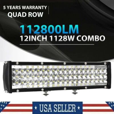 Barra de luz LED de 12 pulgadas conducción todoterreno punto inundación combo trabajo 4x4 camión ATV SUV Foto 1 de 4