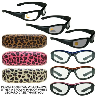 Womens Transitional Motorcycle Riding Sunglasses Photochromic Day Night Glasses - Image 1 of 4