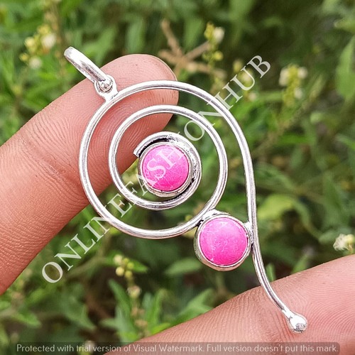 VETEMENTS 1 pz Ciondolo Pietra Preziosa Turchese Argento Sterling 925