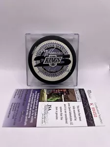 Harry Howell Signed Los Angeles Kings 25th Anniversary NHL Puck W/ Case JSA COA - Picture 1 of 4