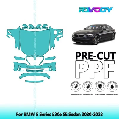 Kit PPF de protección de pintura precortada para BMW Serie 5 530e SE Sedán 2020-2023 Foto 1 de 4