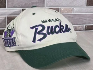 Vintage 90s Milwaukee Bucks Sports Specialties Script Hat Green Underbrim Rare - Bild 1 von 24