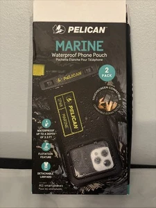 Pelican Marine Waterproof Phone Pouch, IP68, Floating, 2-Pack, Regular Size - Picture 1 of 4
