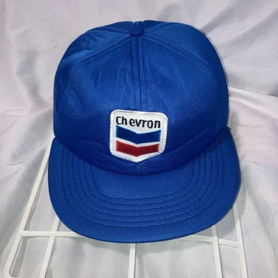 Gorra de camionero vintage azul CHEVRON talla S/M SnapBack logotipo forrada en espuma gorra cardinal Foto 1 de 4