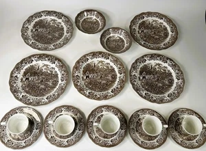 Royal Staffordshire Stratford Stage Ironstone J&G Meakin set 17 pezzi - Foto 1 di 19