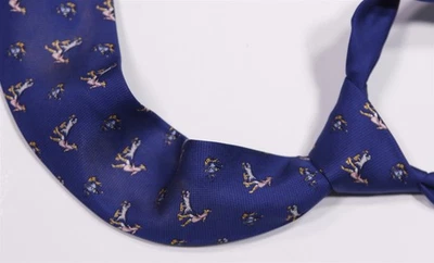 Corbata Thomas Rosa Azul Zorro Caza Seda Nueva Foto 1 de 4