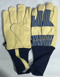 Cold Weather Pigskin Leather Palm Warm Winter Insulated Knit Wrist WORK GLOVES - Picture 1 of 6