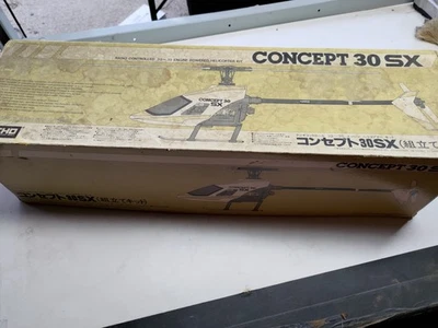 Rare Vintage Helicopter Lot Kyosho Concept Sx30 Box And Parts Etc - Image 1 of 4