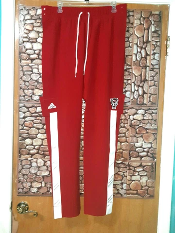NWT! adidas NC State Wolfpack Team Issued Warm-Up Breakaway Pants Women's Size L Cover