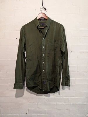 Camisa Oxford Gant Pin Point Mediana Verde Manga Larga Con Botones Foto 1 de 4