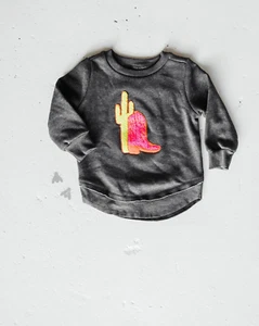 2 Fly Kid's Neon Boot Scoot Pullover, Charcoal - Picture 1 of 5