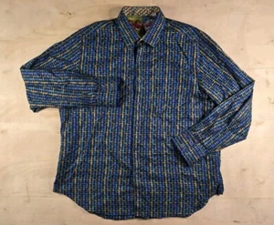 Camisa Robert Graham Para Hombres XXL Colorida Manga Larga Cosida Cuernos de Toro Abotonada - Imagen 1 de 20