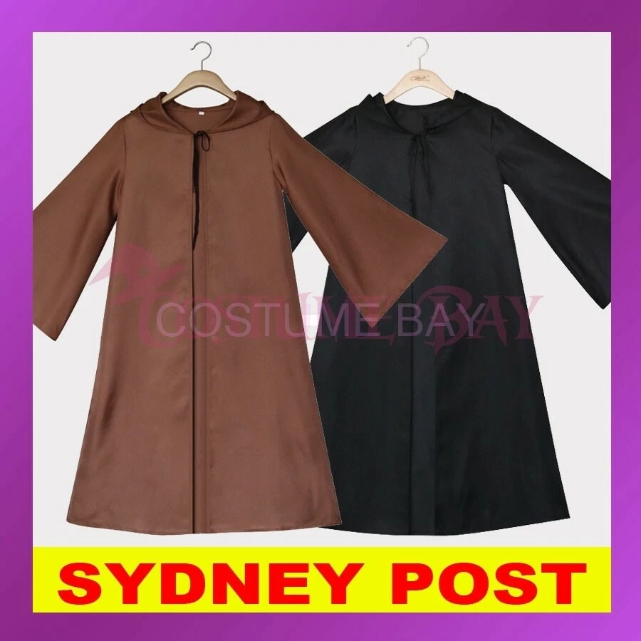 Star Wars Obi Wan Caballero Jedi Capa con Capucha Bata Capa Halloween Hombres Niños Semana del Libro Foto 1 de 1